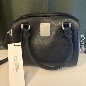 Calvin Klein mini Tonya Calf Leather Crossbody Bag